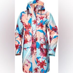 Helly Hansen Helux PU Moss Tropical Printed Rain Coat Size S